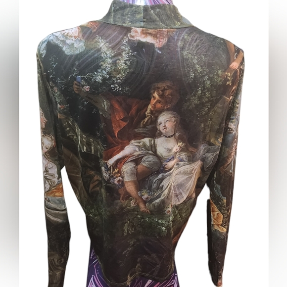 Dolls Kill Current Mood Da Vincis Demons Plus Size Mesh Top 3x Nwot - Picture 4 of 8